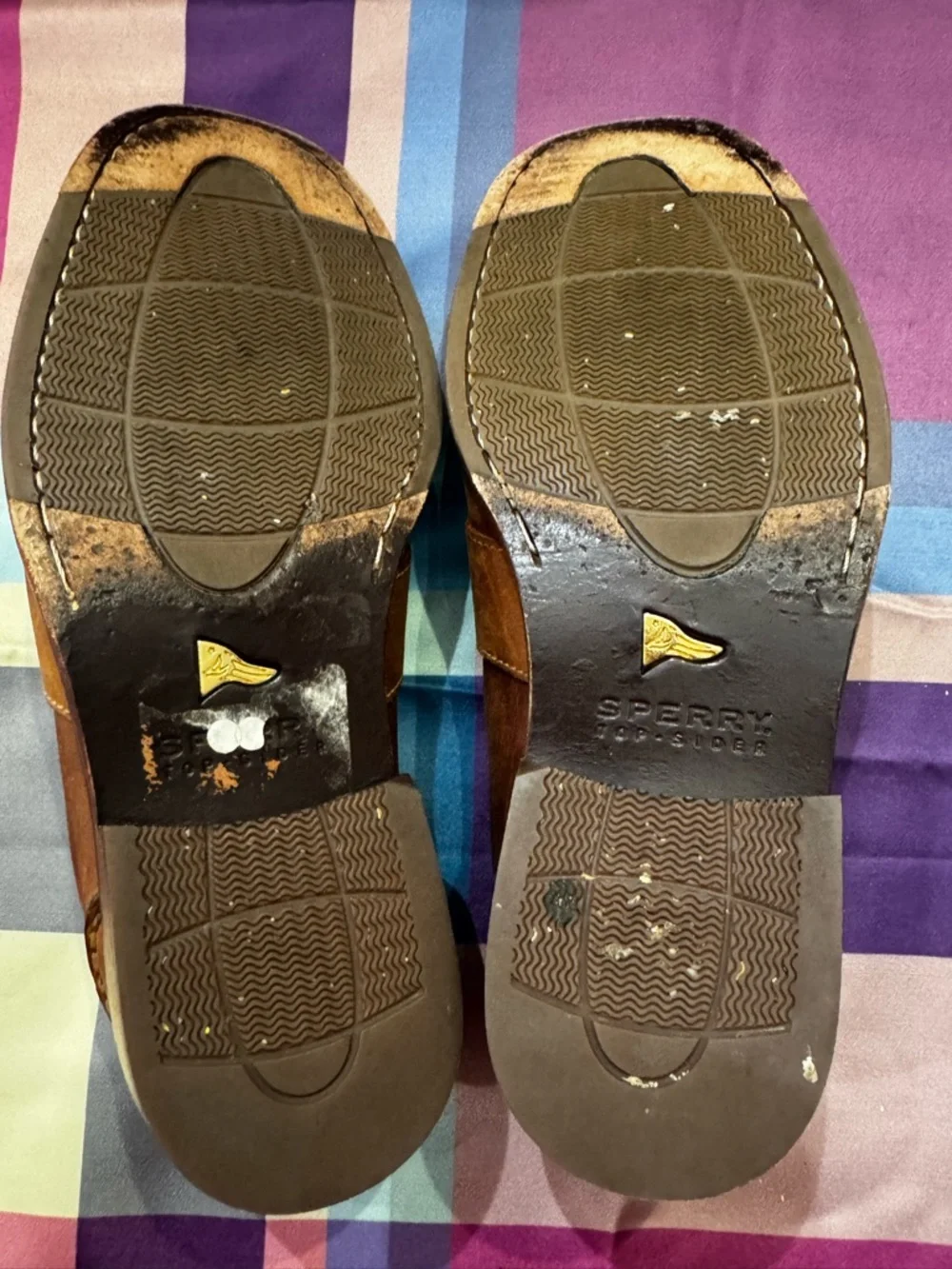 Leather Penny Loafers Moccasin Shoes Men 7.5 back to school Sperry Gold cup